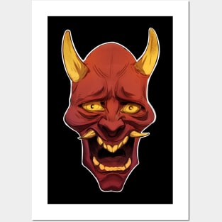 hannya mask Posters and Art